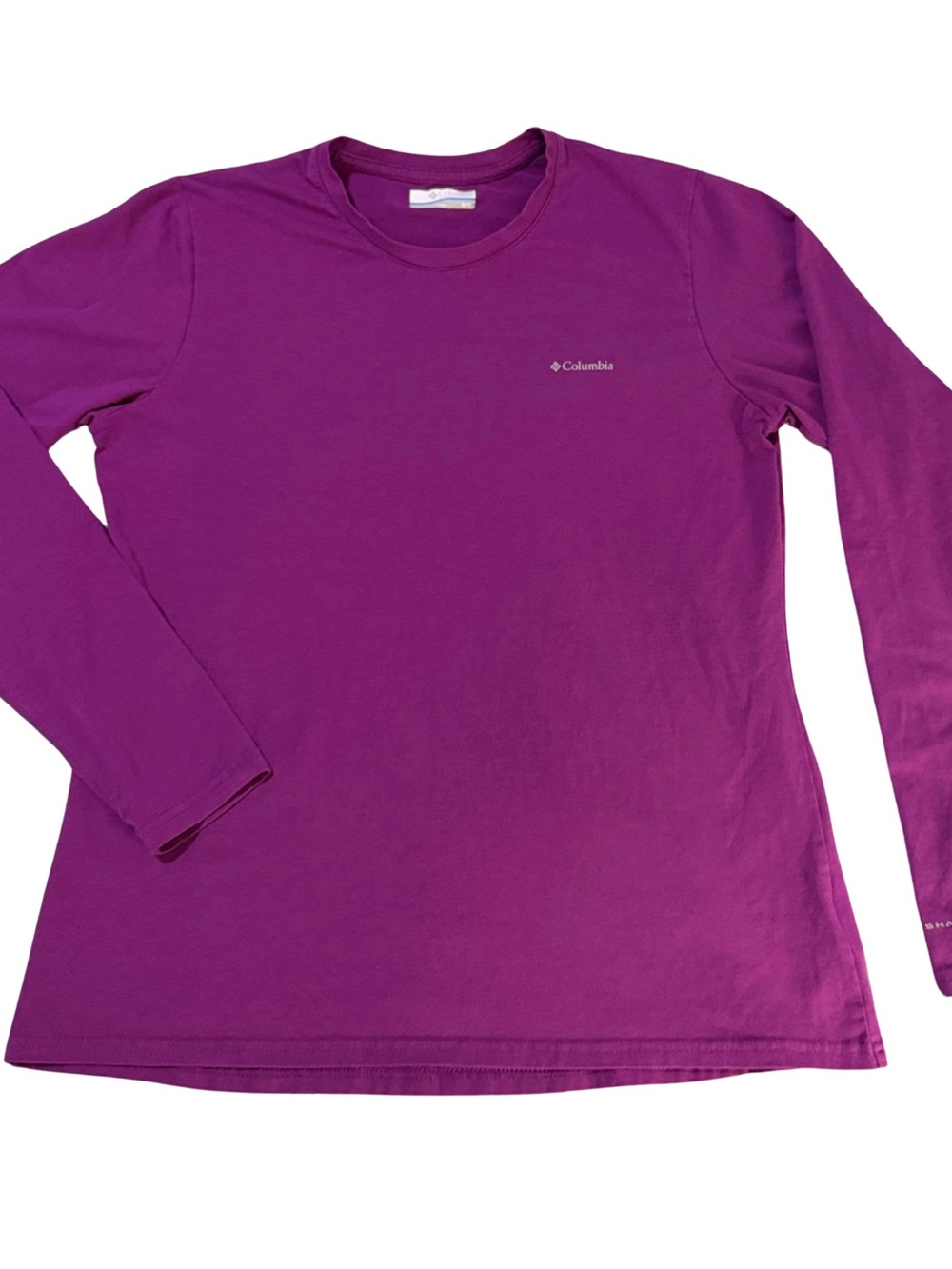 Medium Columbia Omnishade Long Sleeve Crew Top in Magenta